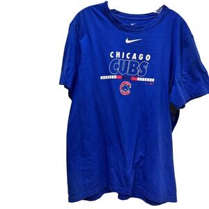 Chicago Cubs Nike Dri-fit Authentic  Short Sleeve T Shirt Sz XL‎ #B